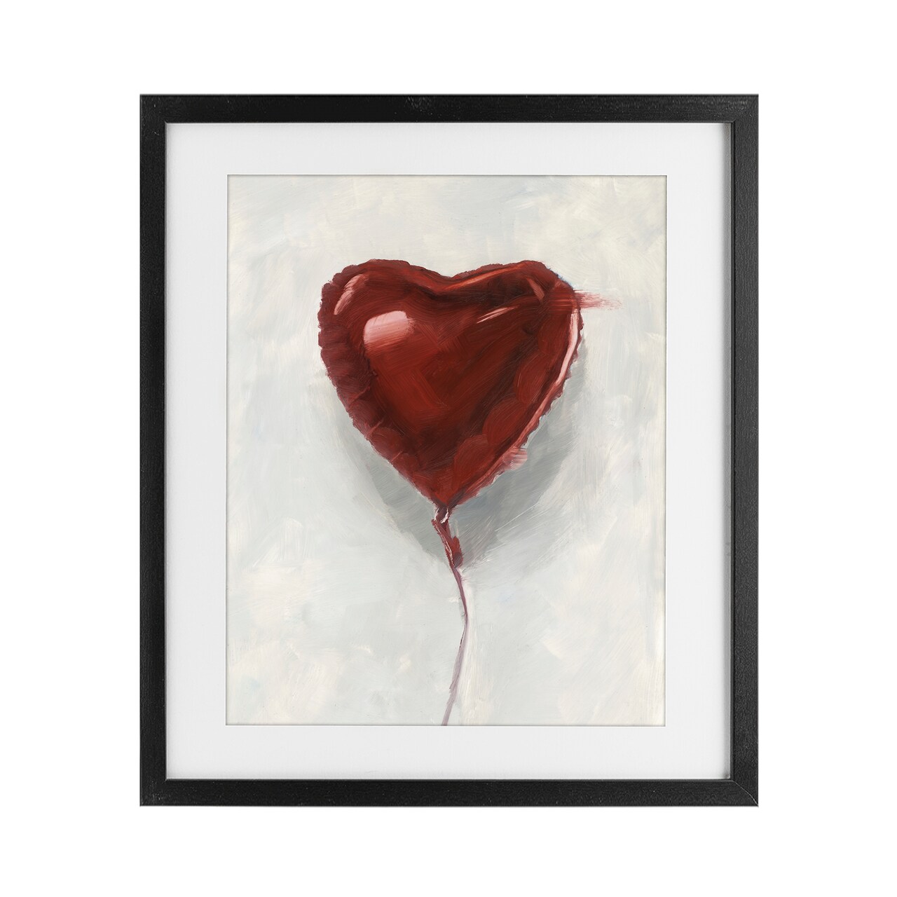 Stupell Industries Heart Shaped Balloon Framed Print Under Glass, design by Ethan Harper
